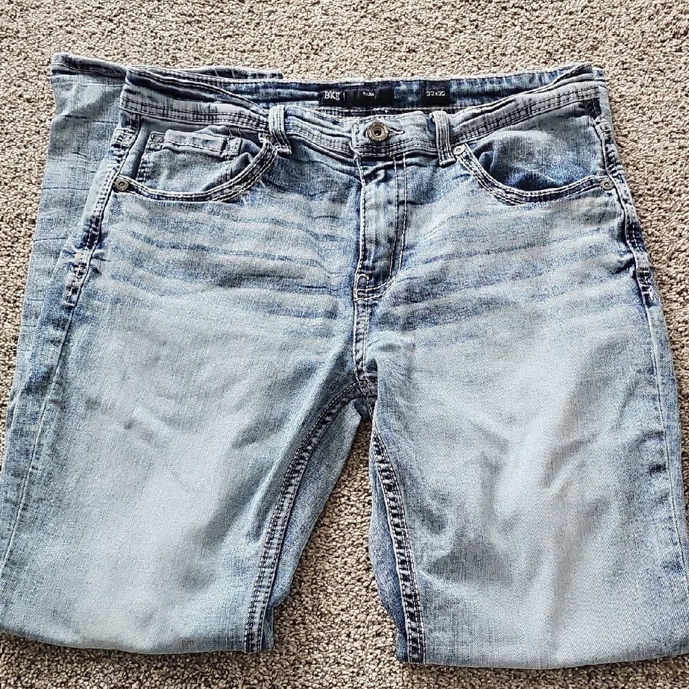 BKE Men's Bootcut Jeans in Light Blue - Picture 6 of 8